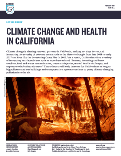 NRDC Issue Brief: Climate Change and Health in California