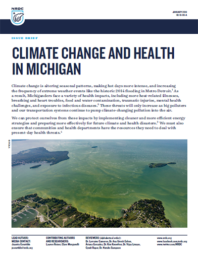 NRDC Issue Brief: Climate Change and Health in Michigan
