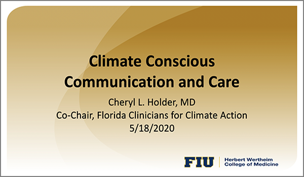Climate Conscious Communication and Care