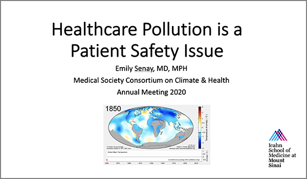 Healthcare Pollution is a Patient Safety Issue