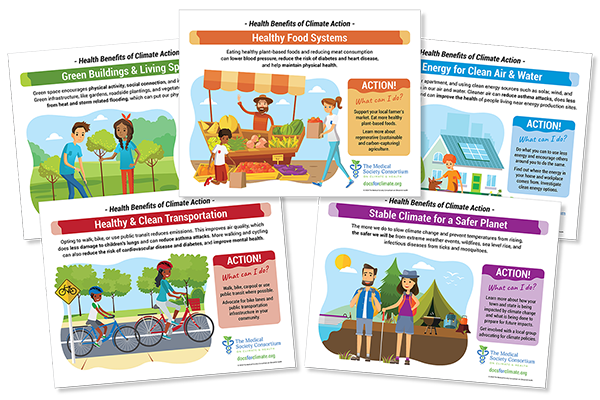 Health Benefits of Climate Action Posters