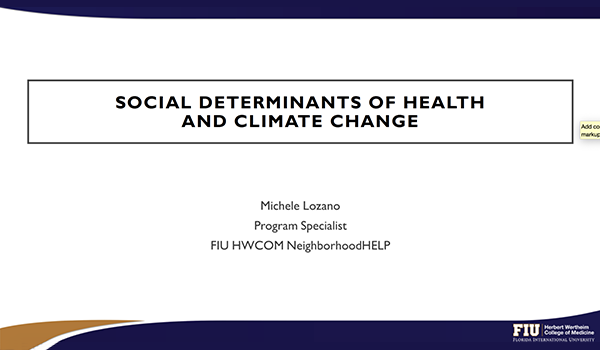 Social Determinants of Health and Climate Change