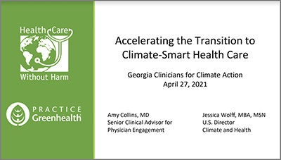 POWERPOINT: Accelerating the Transition to Climate-Smart Health Care